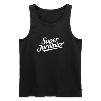 Super Jardinier - Débardeur bio Premium Homme - noir - Devant - Michal (187cm)