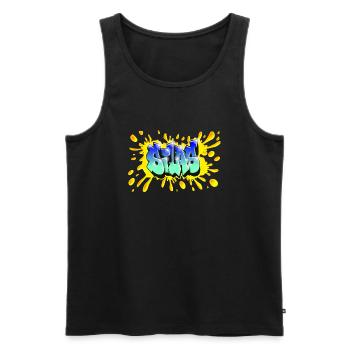 Graffiti SILAS NAME GIFT BIRTHDAY BIRTH - Men's Premium Organic Tank Top - black - Front - AI Model Male 178 light (178cm)