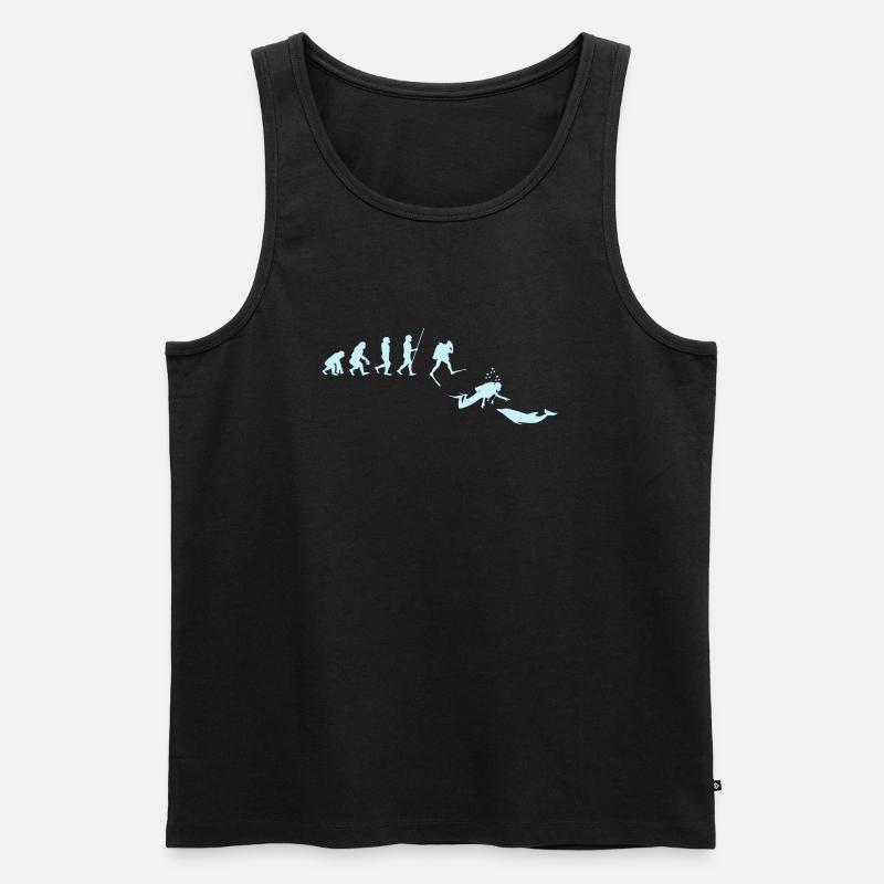 Diver Evolution Diving Dolphin - Men's Premium Organic Tank Top - black