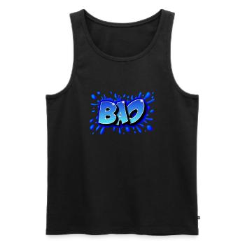 BAO GRAFFITI NAME By Max le Tagueur - Débardeur bio Premium Homme - noir - Devant - AI Model Male 178 light (178cm)