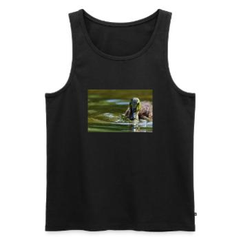 000 1170 DxO - Men's Premium Organic Tank Top - black - Front - Michal (187cm)