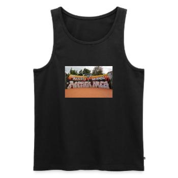 ANTIFA AREA - Männer Premium Bio Tank Top - Schwarz - Vorne - AI Model Male 178 light (178cm)