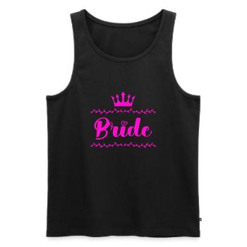 bride - Männer Premium Bio Tank Top - Schwarz - Vorne - AI Model Male 178 light (178cm)