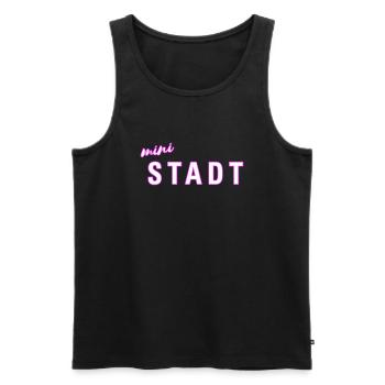 Meine Stadt (Schweizerdeutsch) VEKTORGRAFIK - Männer Premium Bio Tank Top - Schwarz - Vorne - Michal (187cm)