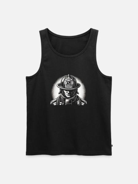 sapeurs-pompiers - Débardeur bio Premium Homme - noir