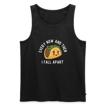 De temps en temps, je m’effondre - Amateur de tacos - Débardeur bio Premium Homme - noir - Devant - Michal (187cm)