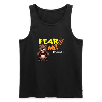 Fear me, please - Men's Premium Organic Tank Top - black - Front - Michal (187cm)