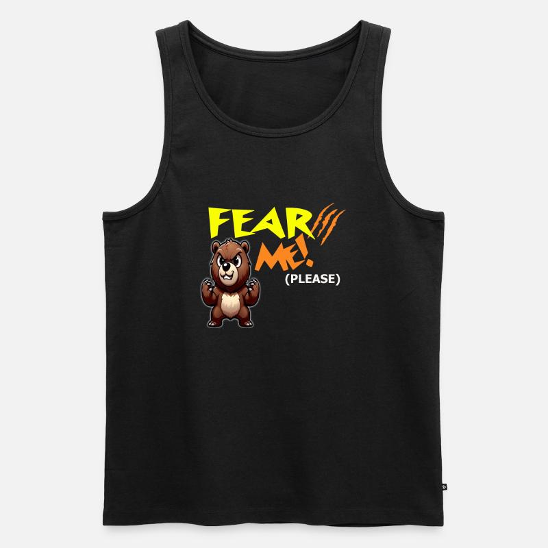 Fürchte mich, bitte - Männer Premium Bio Tank Top - Schwarz