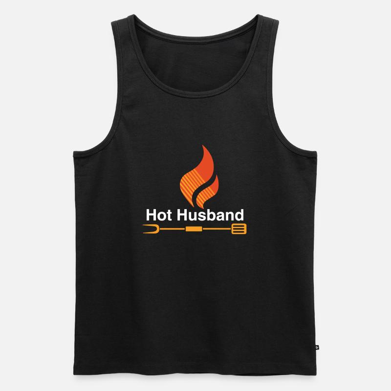 hot husband - Männer Premium Bio Tank Top - Schwarz