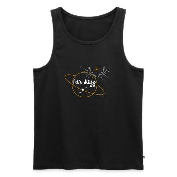 Let's Kizz - Kizomba/Urbankiz Dance - Men's Premium Organic Tank Top - black - Front - AI Model Male 178 light (178cm)