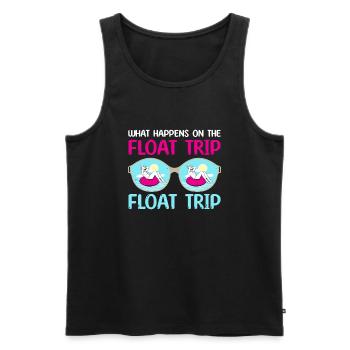 what happens on the float trip Design - Männer Premium Bio Tank Top - Schwarz - Vorne - AI Model Male 178 light (178cm)