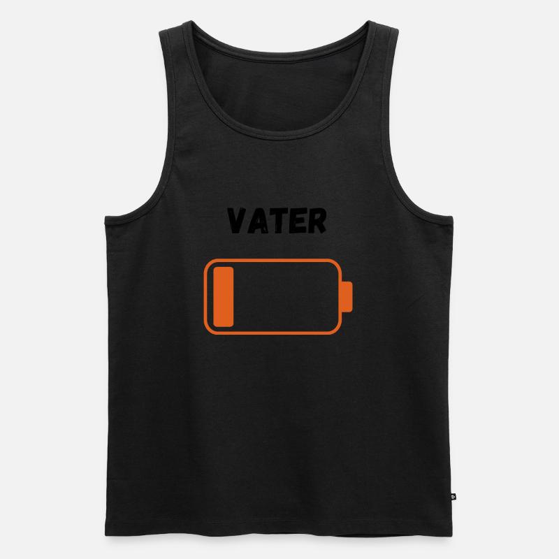 Vater auf Reserve - Männer Premium Bio Tank Top - Schwarz