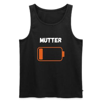 Mutter auf Reserve - Männer Premium Bio Tank Top - Schwarz - Vorne - AI Model Male 178 light (178cm)