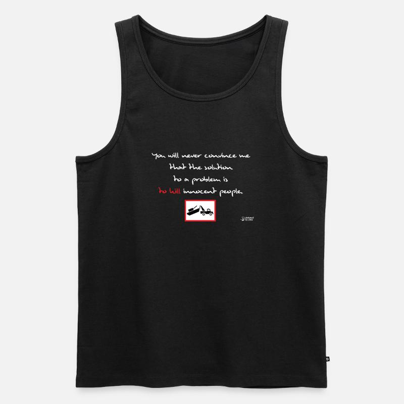 solution to a problem - Men's Premium Organic Tank Top - black