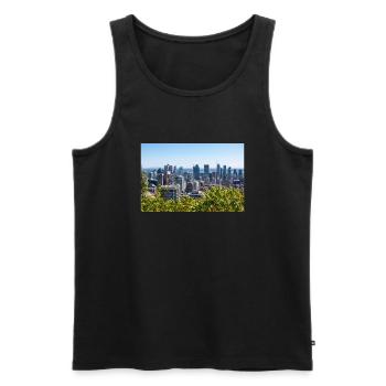 Panoramic View Centre Ville Montreal (Innenstadt) - Männer Premium Bio Tank Top - Schwarz - Vorne - AI Model Male 178 light (178cm)