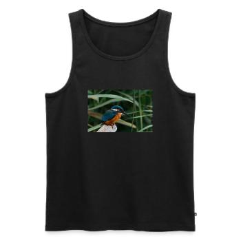 000 1338 DxO - Men's Premium Organic Tank Top - black - Front - Michal (187cm)