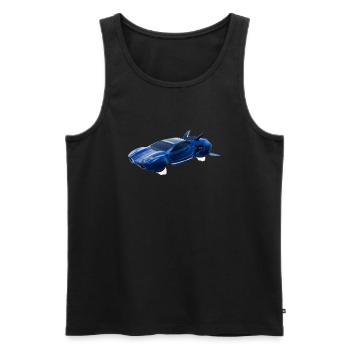 Sci-Fi Flying Car - Men's Premium Organic Tank Top - black - Front - AI Model Male 178 light (178cm)