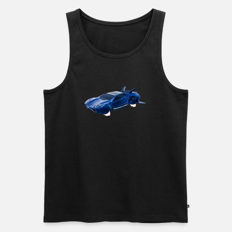 Sci-Fi Fliegendes Auto - Männer Premium Bio Tank Top - Schwarz
