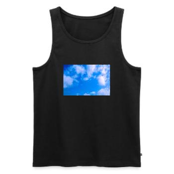 Blue cloudy sky - Débardeur bio Premium Homme - noir - Devant - Michal (187cm)
