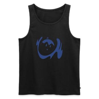 Feel Free - Men's Premium Organic Tank Top - black - Front - Michal (187cm)