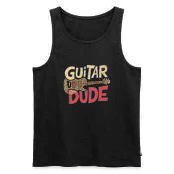 Guitar Dude - Musik für Gitarrenfans - Männer Premium Bio Tank Top - Schwarz - Vorne - Michal (187cm)