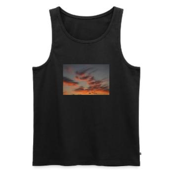 Fire sky - Débardeur bio Premium Homme - noir - Devant - AI Model Male 178 light (178cm)