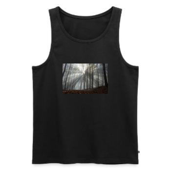 Das Leuchten des Waldes - Männer Premium Bio Tank Top - Schwarz - Vorne - AI Model Male 178 light (178cm)