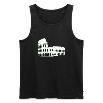 Colisée Colosseo Italia - Débardeur bio Premium Homme - noir - Devant - AI Model Male 178 light (178cm)