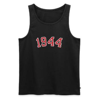 Année de naissance sport 1944 - Débardeur bio Premium Homme - noir - Devant - Michal (187cm)
