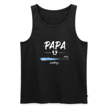 Papa 2025 Loading für Väter Geschenk - Männer Premium Bio Tank Top - Schwarz - Vorne - AI Model Male 178 light (178cm)