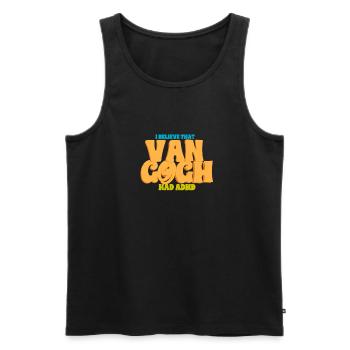 ADHS Van Gogh - Männer Premium Bio Tank Top - Schwarz - Vorne - AI Model Male 178 light (178cm)