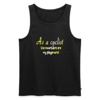 Bicycle Bicycle Bicycle Bike Biker MTB 9 - Men's Premium Organic Tank Top - black - Front - Michal (187cm)