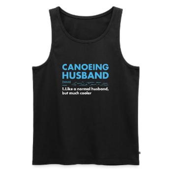 Canoeist Husband Definition Canoeing - Men's Premium Organic Tank Top - black - Front - Michal (187cm)
