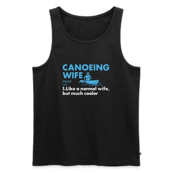 Canoeist Wife Definition Canoeing - Men's Premium Organic Tank Top - black - Front - Michal (187cm)
