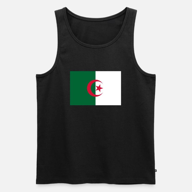 Algerien - Männer Premium Bio Tank Top - Schwarz