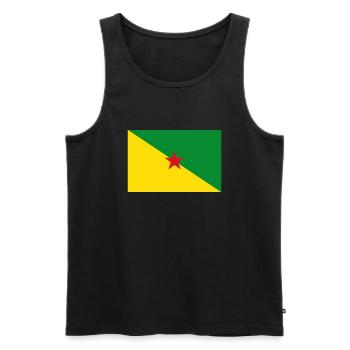 French Guiana - Men's Premium Organic Tank Top - black - Front - AI Model Male 178 light (178cm)