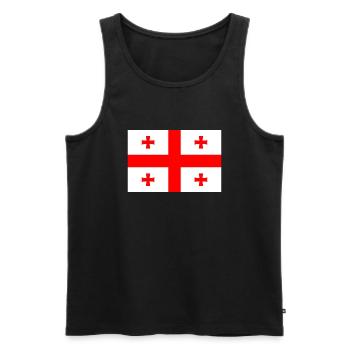 Georgien - Männer Premium Bio Tank Top - Schwarz - Vorne - AI Model Male 178 light (178cm)