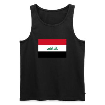 Iraq - Men's Premium Organic Tank Top - black - Front - AI Model Male 178 light (178cm)