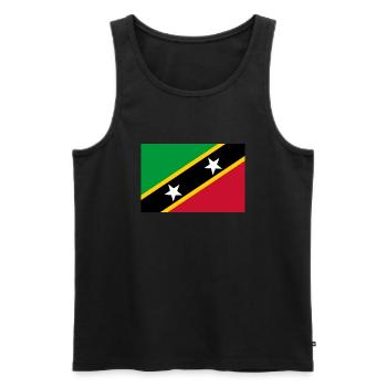 Saint-Kitts-et-Nevis - Débardeur bio Premium Homme - noir - Devant - Michal (187cm)