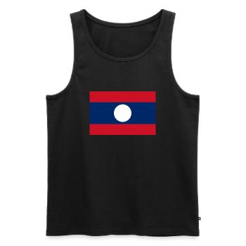 Laos - Débardeur bio Premium Homme - noir - Devant - AI Model Male 178 light (178cm)