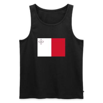 Malte - Débardeur bio Premium Homme - noir - Devant - AI Model Male 178 light (178cm)
