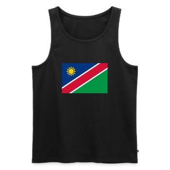 Namibia - Men's Premium Organic Tank Top - black - Front - AI Model Male 178 light (178cm)
