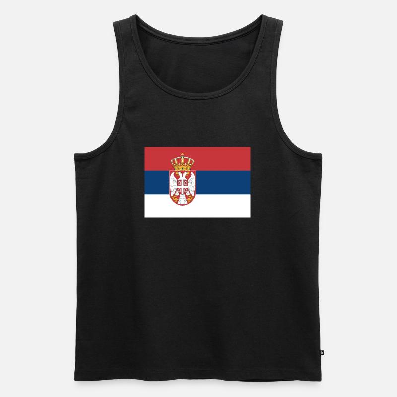 Serbien - Männer Premium Bio Tank Top - Schwarz