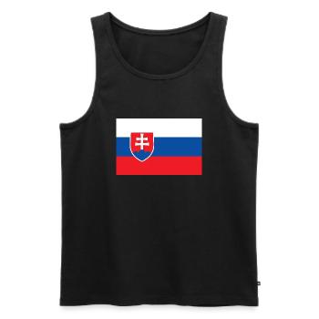 Slowakei - Männer Premium Bio Tank Top - Schwarz - Vorne - AI Model Male 178 light (178cm)