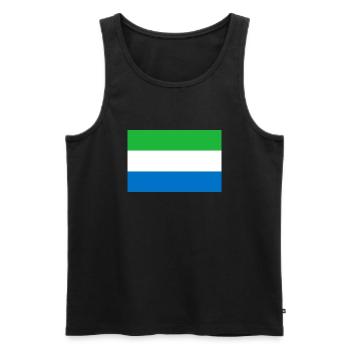Sierra Leone - Männer Premium Bio Tank Top - Schwarz - Vorne - AI Model Male 178 light (178cm)