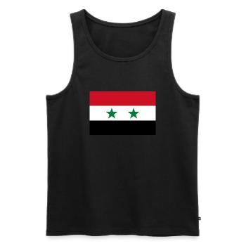 Syrien - Männer Premium Bio Tank Top - Schwarz - Vorne - AI Model Male 178 light (178cm)