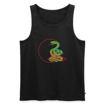Serpent de vie - Débardeur bio Premium Homme - noir - Devant - Michal (187cm)