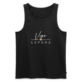 Spain - Vigo - Spanien - Espana - Männer Premium Bio Tank Top - Schwarz - Vorne - AI Model Male 178 light (178cm)