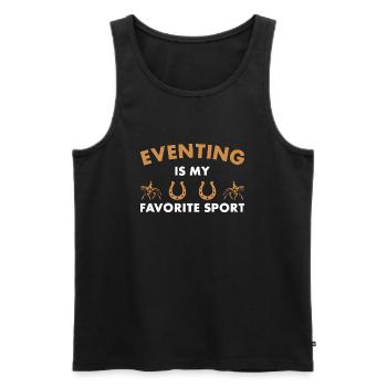 Eventing Is My Favorite Sport Rider - Men's Premium Organic Tank Top - black - Front - Michal (187cm)