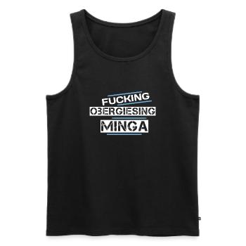 Obergiesing - Männer Premium Bio Tank Top - Schwarz - Vorne - AI Model Male 178 light (178cm)